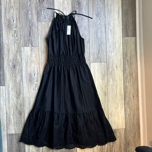 Elegant Black Halter Dress